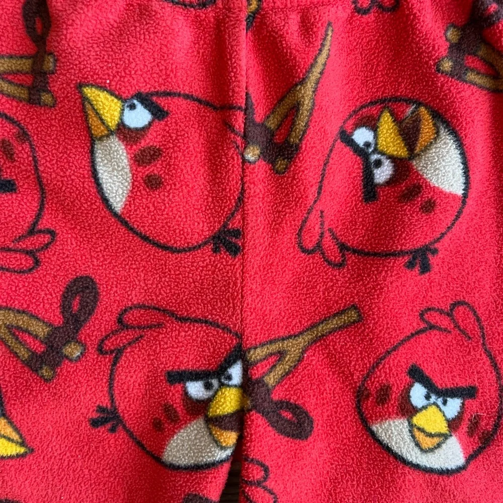 Angry Birds Toddler Boy Fleece Pajama PJ Pants Elastic Waist Red 2T